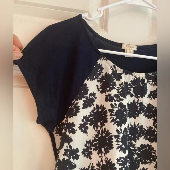 J. Crew Navy Blue Printed Top - Picture 3 of 5